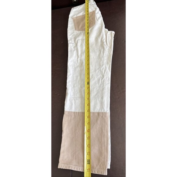 PacSun Womens High Rise Straight Jeans Two-Tone Beige/White Size 24 - Picture 10 of 11